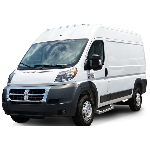2014-2019 Dodge Promaster Van 118 Inch Wheel Base (Full Size) (Driver 31 Inch/Passenger 96 Inch), 3 Doors Only Polish Finish 6 Inch iRunning Board Door to Door Side Bar Side Step Running Board