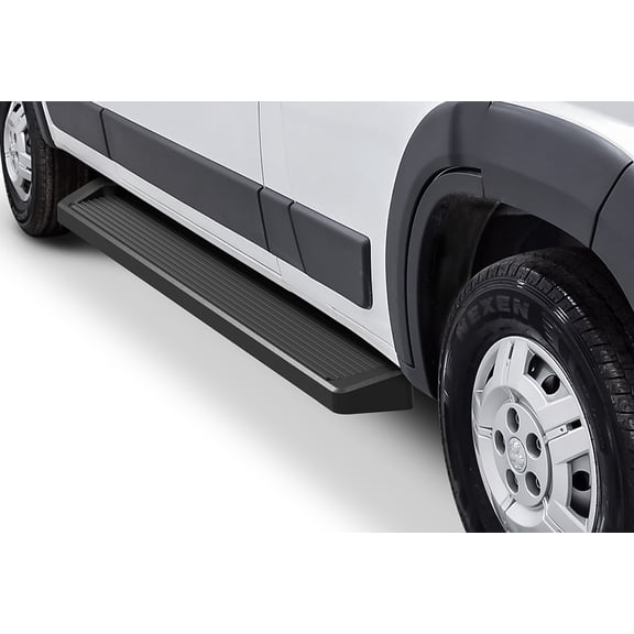 2014-2019 Dodge Promaster Van 136 Inch/159 Inch Wheel Base (Full Size) For 3 Door Models Only Black Finish 6 Inch iRunning Board Door to Door Side Bar Side Step Running Board