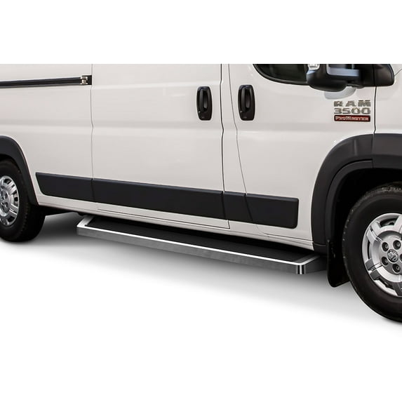 2014-2019 Dodge Promaster Van 136 Inch/159 Inch Wheel Base (Full Size) For 3 Door Models Only Polish Finish 6 Inch iRunning Board Door to Door Side Bar Side Step Running Board