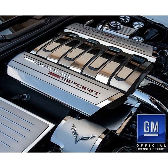 2014-2019 Grand Sport C7 Corvette Fuel Rail Cover Engine Bay Stainless Steel 2pc