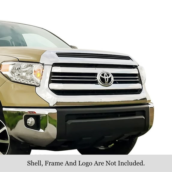 APS 2014-2021 Toyota Tundra Black Stainless Steel Billet Grille 8x6 horizontal billet