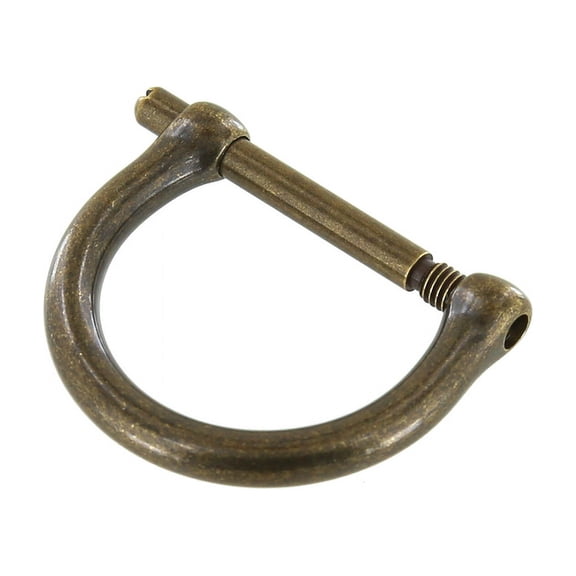2014 Antique Brass, D-Ring, Solid Brass-LL, Multiple Sizes