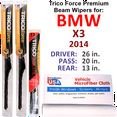 thumbnail image 1 of 2014 BMW X3 Performance Beam Wipers (Set of 3) w/Rear Wiper, 1 of 3