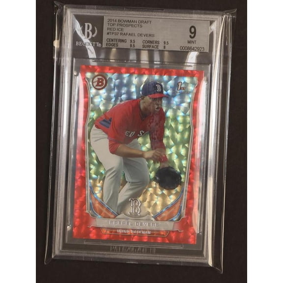 2014 Bowman Draft Top Prospects Red Ice Rafael Devers #TP-37 /150 BGS 9