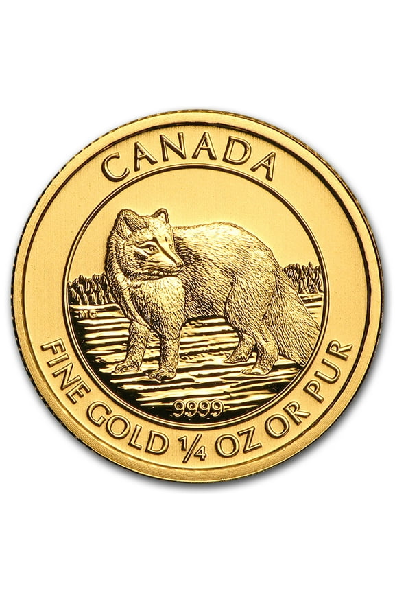 2014 Canada 1/4 oz Gold Arctic Fox BU