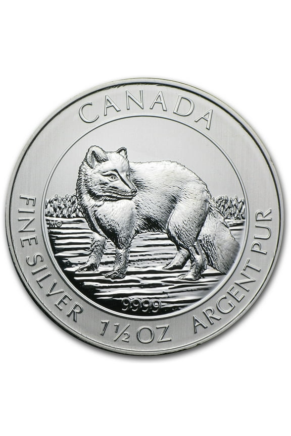 2014 Canada 1.5 oz Silver $8 Arctic Fox BU