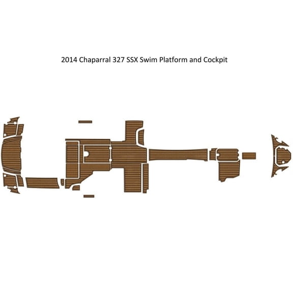 2014 Chaparral 327 SSX Swim Platform Cockpit Boat EVA Foam Teak Deck Floor Pad