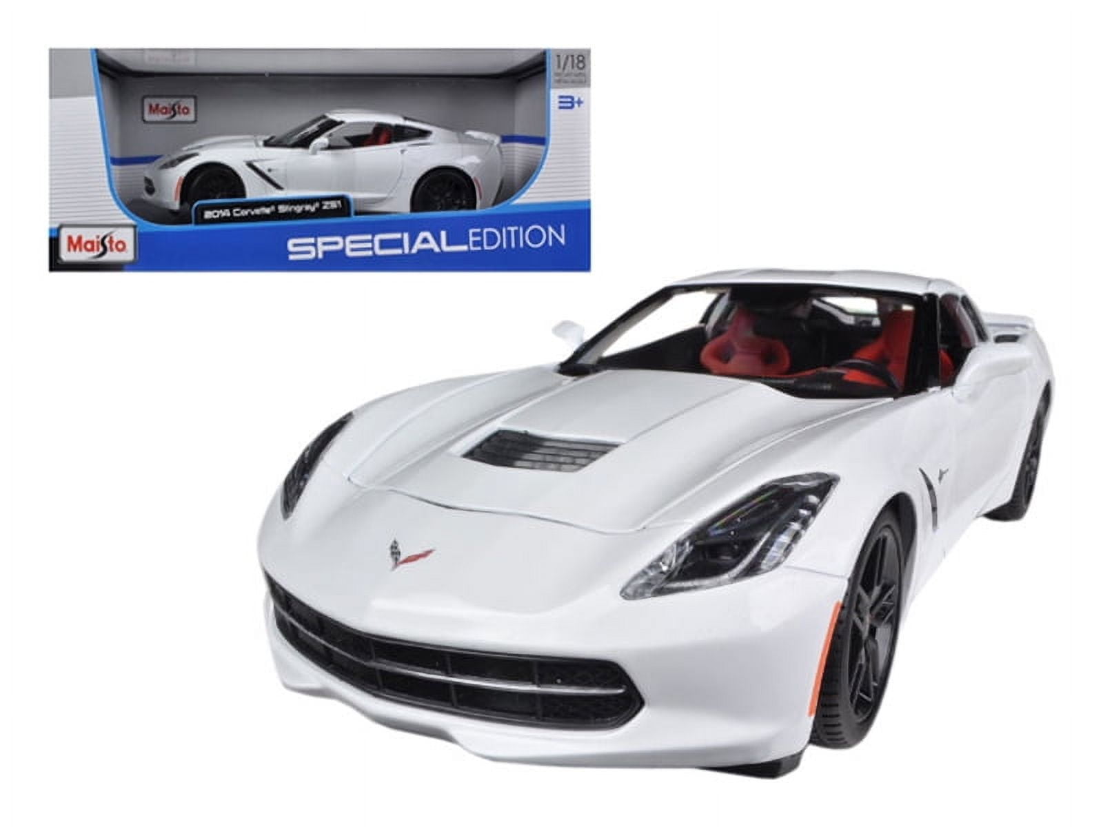 2014 Chevrolet Corvette Stingray C7 Z51 White 1 18 Diecast Model Car by Maisto Walmart