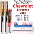 thumbnail image 1 of 2014 Chevrolet Traverse Performance Beam Wipers (Set of 3) w/Rear Wiper, 1 of 3