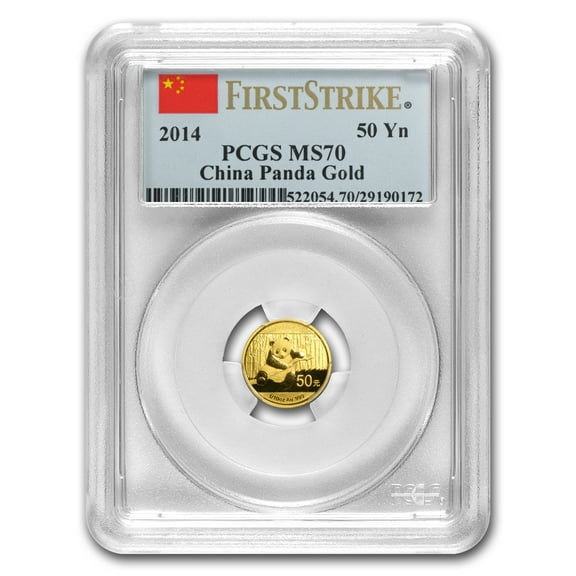 2014 China 1/10 oz Gold Panda MS-70 PCGS (FirstStrike)