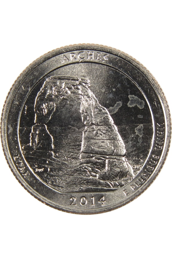 2014 D Arches National Park Quarter BU Uncirculated Clad 25c Coin
