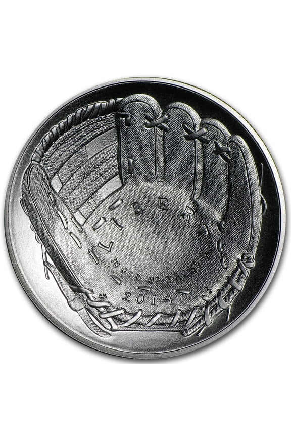2014-D Baseball HOF 1/2 Dollar Clad Commem BU (w/Box & COA)