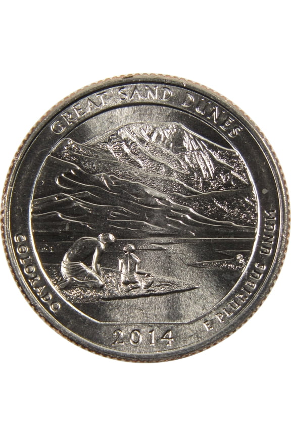 2014 D Great Sand Dunes National Park Quarter BU Uncirculated Clad 25c