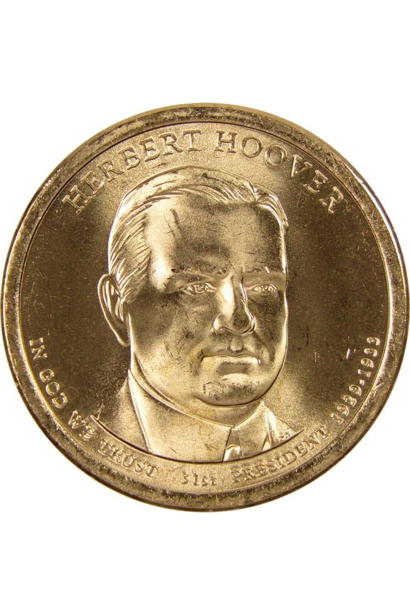 2014 D Herbert Hoover Presidential Dollar BU Uncirculated $1 Coin