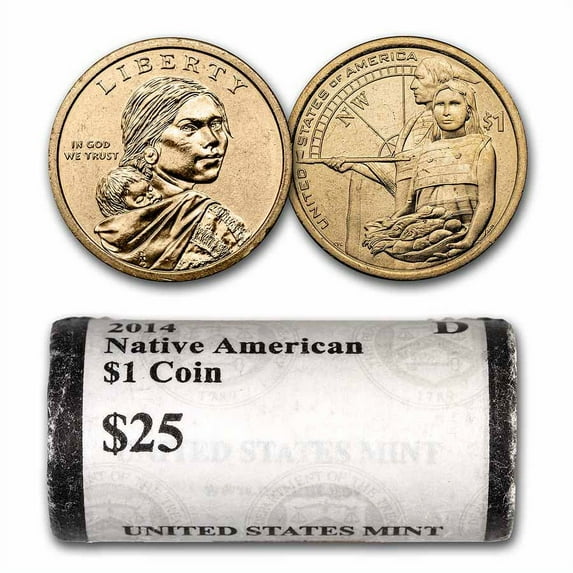 2014-D Native Amer. $1 - Native Hospitality (25 Coin Roll) BU