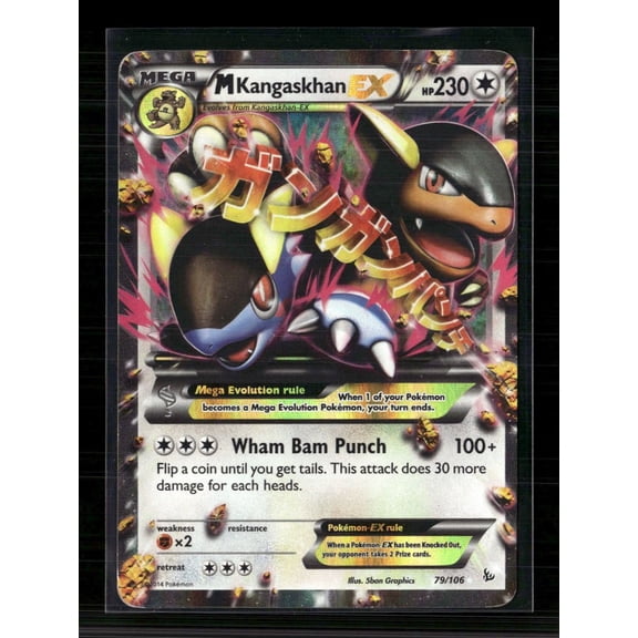 2014 Flashfire M Kangaskhan EX FA Holo Ultra Rare #79/106 Pokemon Card