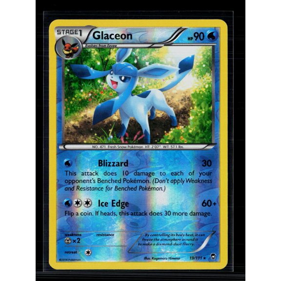 2014 Furious Fists Glaceon Reverse Holo Rare #19/111
