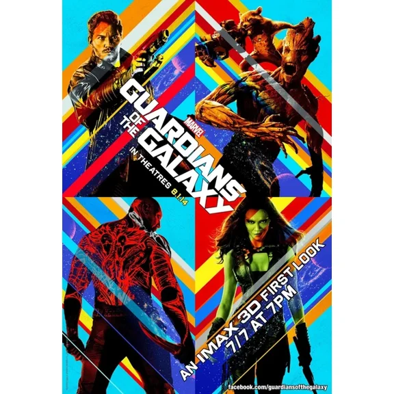 2014 Guardians Of The Galaxy Movie Poster Marvel Star Lord Groot Gamora UNFRAMED PAPER POSTER