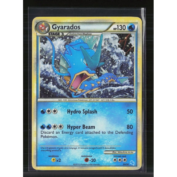 Pokemon Gyarados 2014 HeartGold & SoulSilver Holo Rare #30/30 Trading Card