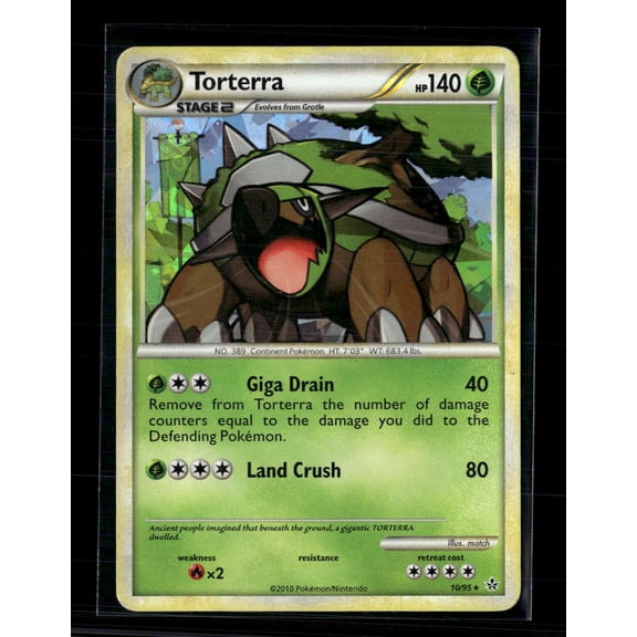 2014 HeartGold & SoulSilver Torterra Rare #10/95