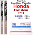 thumbnail image 1 of 2014 Honda Crosstour Beam Blade Wipers (Set of 2), 1 of 3