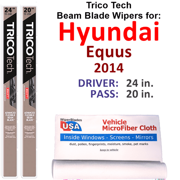 2014 Hyundai Equus Beam Blade Wipers (Set of 2)