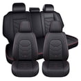 thumbnail image 1 of 2014 for Hyundai Santa fe sport Car Seat Cover, Red Car Seat Covers, Faux Leather 360° Full Coverage Set Adjustable Split Rear Seat Protect and Upgrade Seats, Pet Car Seat Covers, 1 of 9