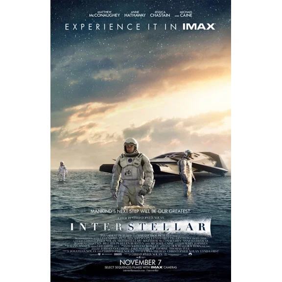 2014 Interstellar Movie Poster Matthew Mcconaushey Anne Hathaway UNFRAMED PAPER POSTER, Home Decor