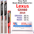 thumbnail image 1 of 2014 Lexus GX460 Beam Blade Wipers (Set of 3) w/Rear Wiper, 1 of 3