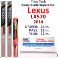 thumbnail image 1 of 2014 Lexus LX570 Beam Blade Wipers (Set of 3) w/Rear Wiper, 1 of 3
