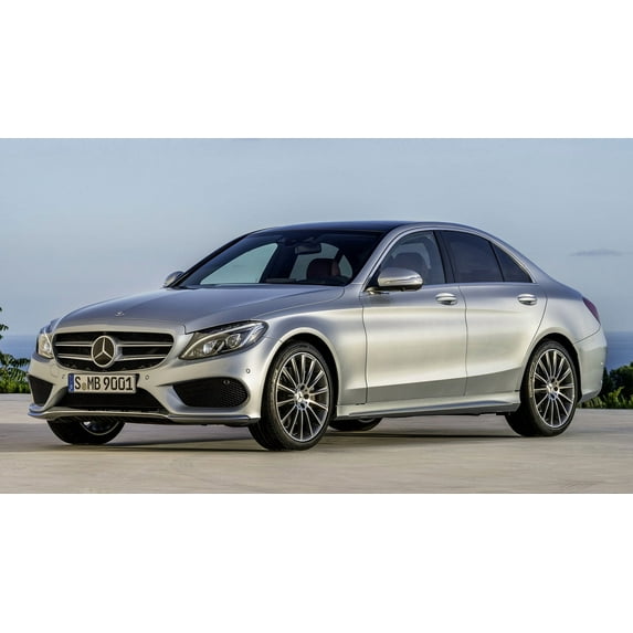 2014 Mercedes-Benz C Class AMG Line - 24x36 Inch Laminated Poster - Stunning Detail and Bold Colors