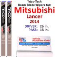 thumbnail image 1 of 2014 Mitsubishi Lancer Beam Blade Wipers (Set of 2), 1 of 3