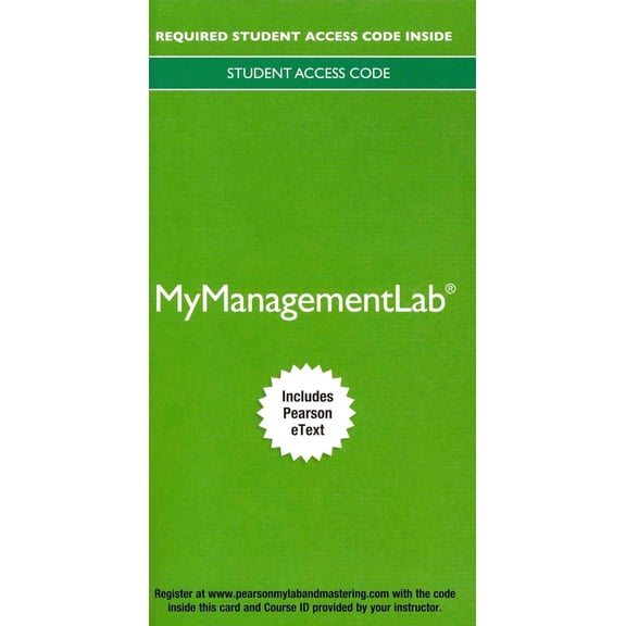 2014 MyLab Management with Pearson eText -- Access Card -- for Human Resource Management