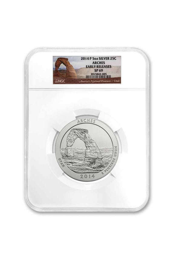 2014-P 5 oz Silver ATB Arches SP-69 NGC (ER/FR)
