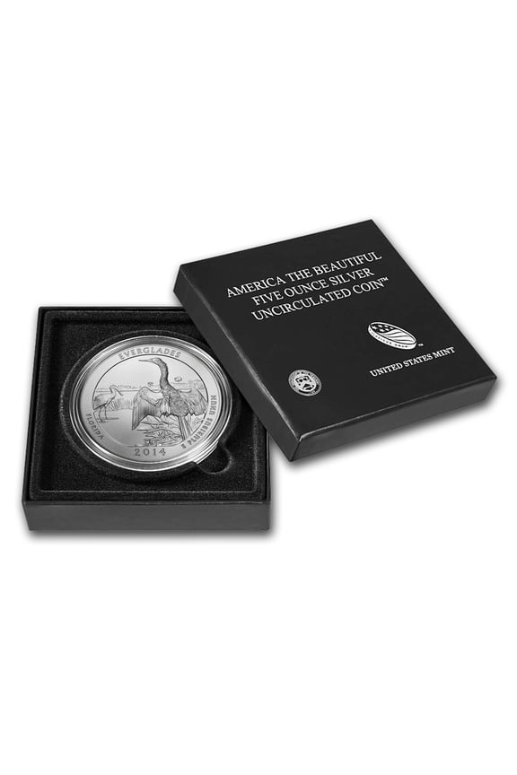 2014-P 5 oz Silver ATB Everglades (w/Box & COA)