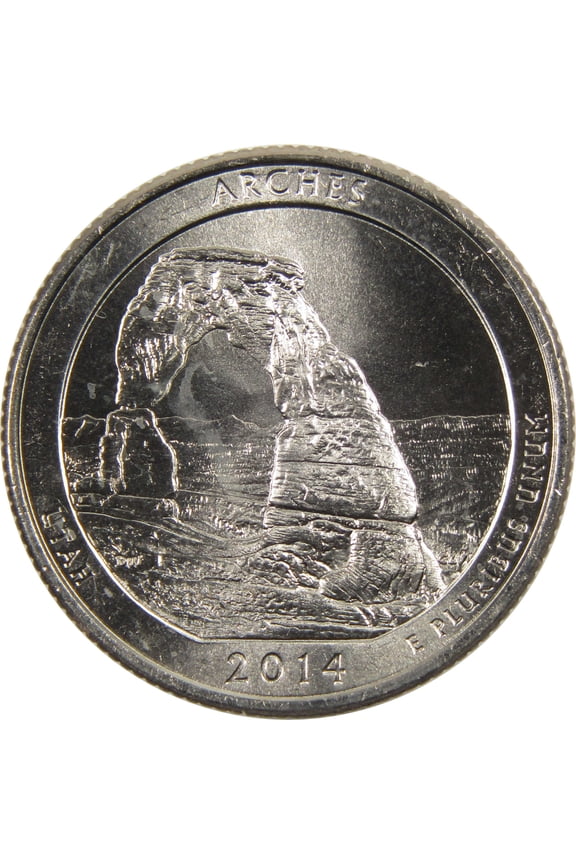 2014 P Arches National Park Quarter BU Uncirculated Clad 25c Coin