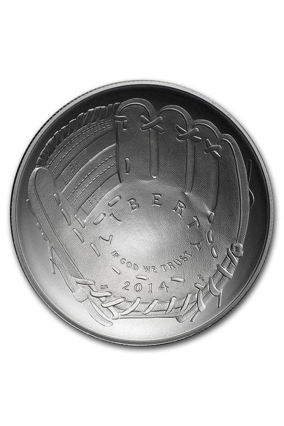 2014-P Baseball HOF $1 Silver Commem BU (w/Box & COA)
