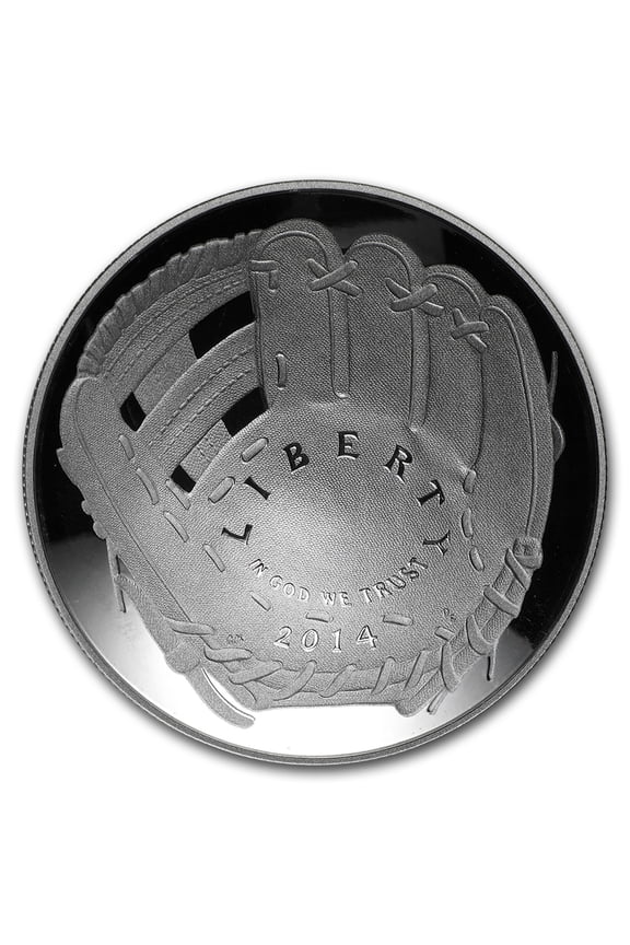 2014-P Baseball HOF $1 Silver Commem Proof (w/Box & COA)