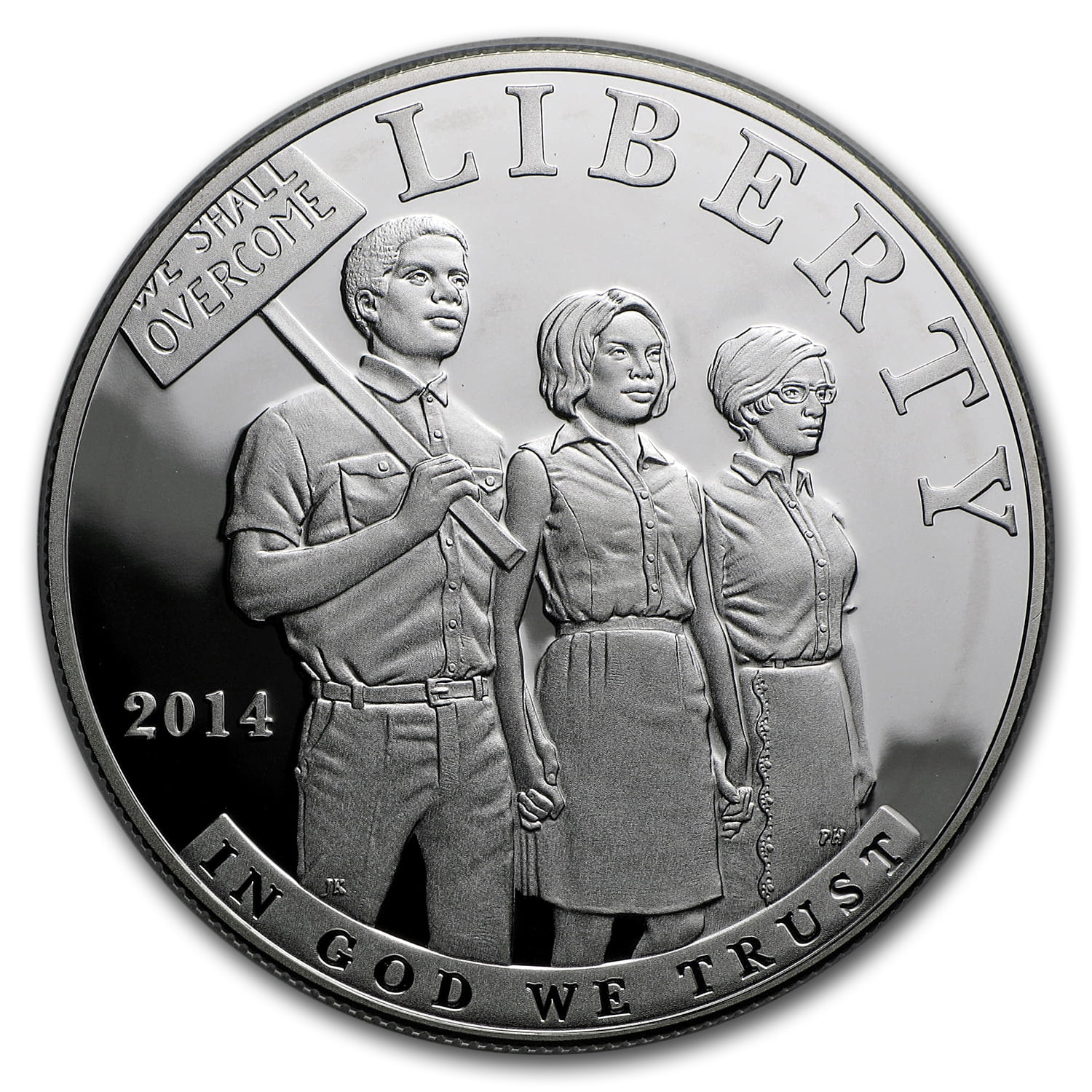 2014-P Civil Rights of 1964 $1 Silver Commem Prf (w/Box & COA ...