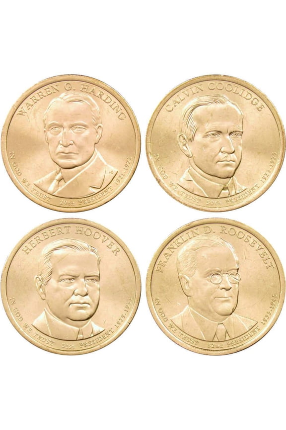 2014 P Presidential Dollar 4 Coin Set BU Uncirculated Mint State $1 Collectible