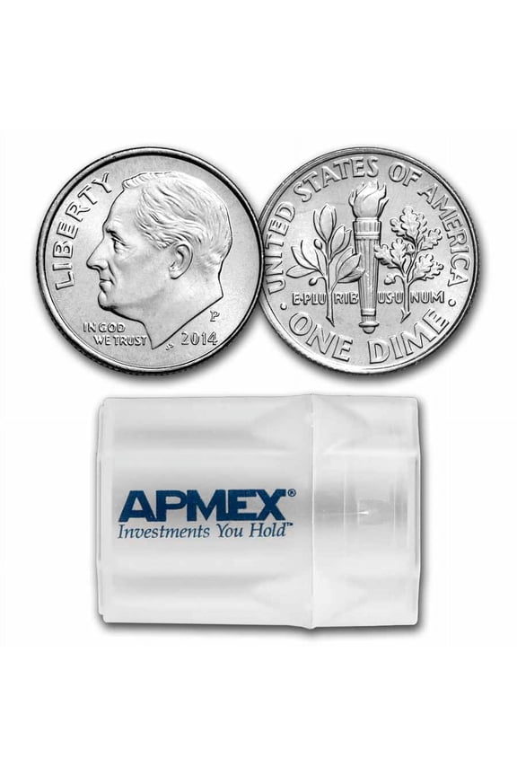 2014-P Roosevelt Dime 50-Coin Roll BU