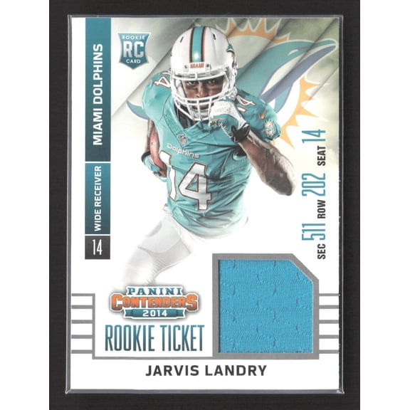 2014 Panini Contenders Rookie Ticket RTS-20 RC Memorabilia Jarvis Landry Miami Dolphins
