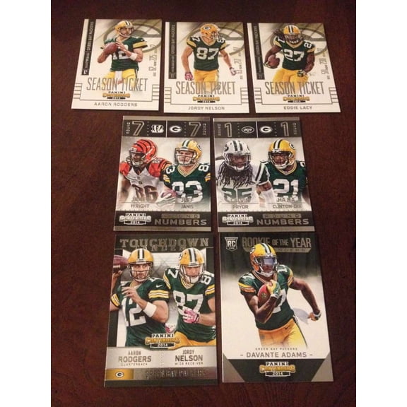 2014 Panini Contenders w INSERT(S) Green Bay Packers Team Set 7 Cards Davante Adams RC