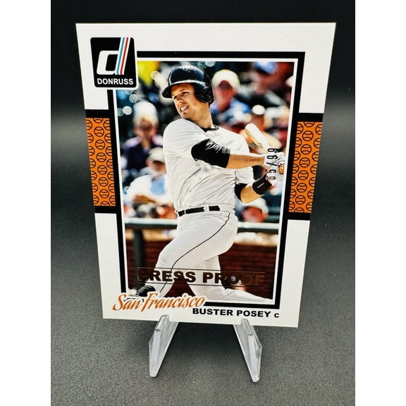 2014 Panini Donruss Buster Posey #331 Press Proof Gold Parallel/Variety Base Set San Francisco Giants MLB Baseball Trading Card