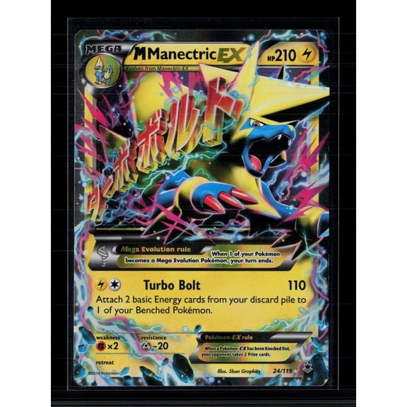 2014 Phantom Forces M Manectric EX Holo Rare 24/119 Lightly Played English Pokemon Card