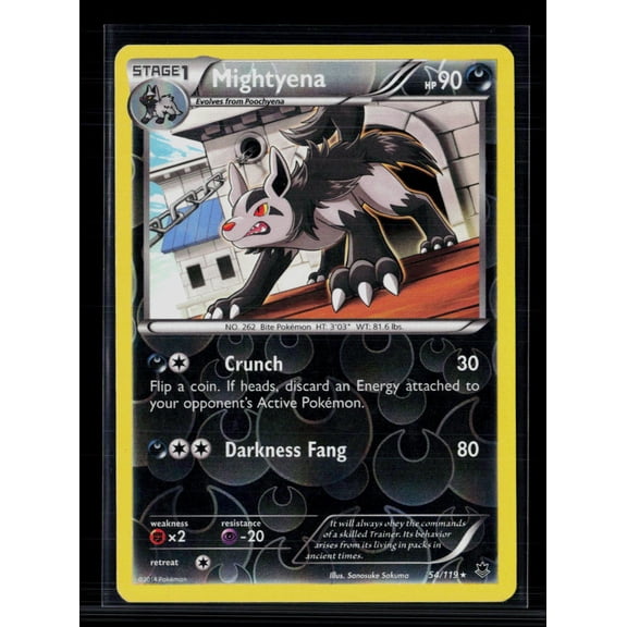 2014 Phantom Forces Mightyena Reverse Holo Rare #54/119