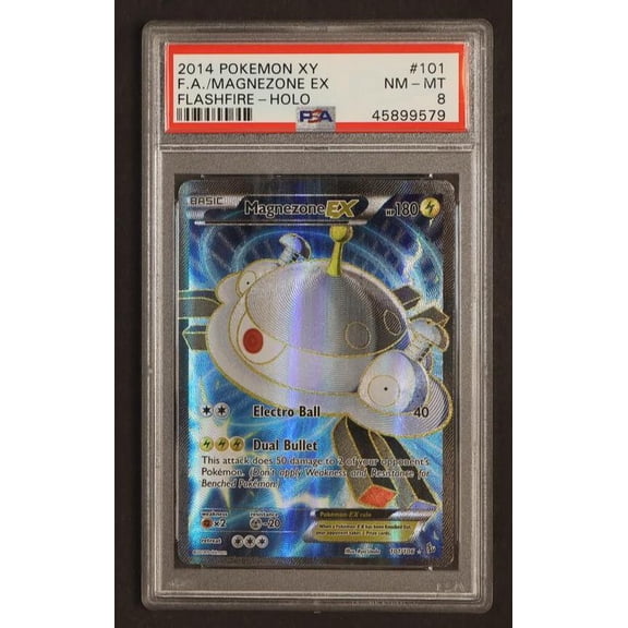 2014 Pokemon XY Flashfire Holo Magnezone Ex #101 PSA 8