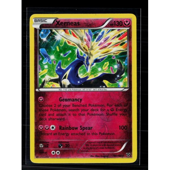 2014 Pokemon XY Xerneas Holo Rare #96/146 English Trading Card