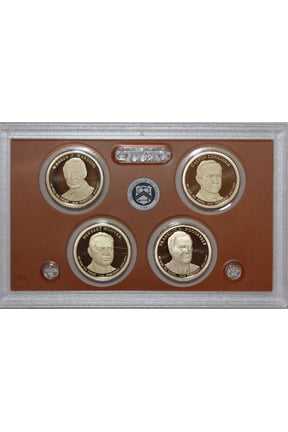 2014 Presidential Dollar Proof Set - 4-Coin Clear Case Set (No Box or COA)