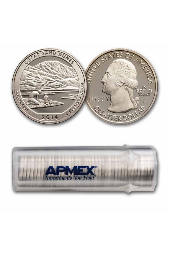 2014-S ATB Quarter Great Sand Dunes Gem Proof 40-Coin Roll